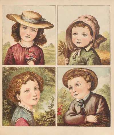 Our boys and girls Pl.3 by Laura Valentine, 1876 — digital art print download