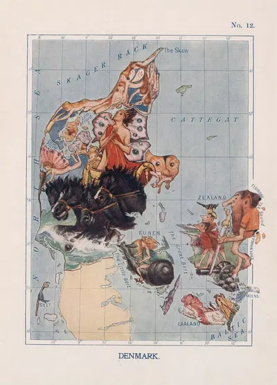 Denmark. The Elf-King Guards the Danish Coasts by Lilian Lancaster, 1912 — digital art print download
