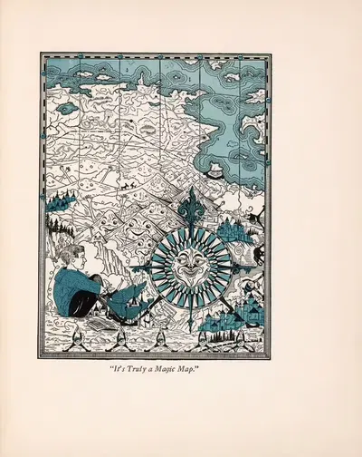 It's truly a magic map by Luxor Price, 1927 — digital art print download