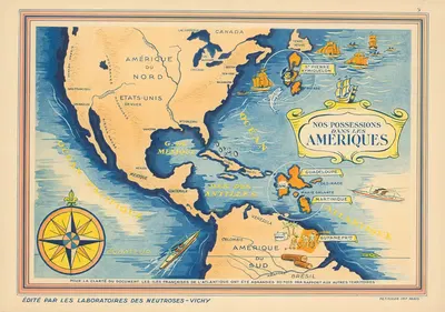 Nos possessions dans les Ameriques by Neutroses-Vichy, 1939 — digital art print download