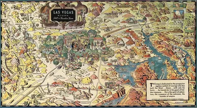 Las Vegas Nevada Still a Frontier Town by Raymond Winters, 1939 — digital art print download