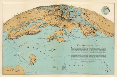 Eyes east toward Europe by Richard Edes Harrison, 1940 — digital art print download