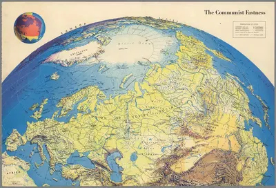 The communist fastness. by Richard Edes Harrison, 1950 — digital art print download