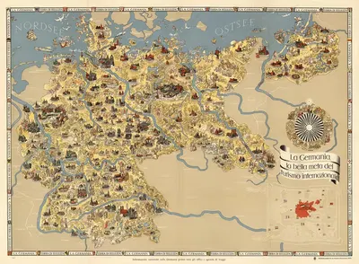 Germany - the Beautiful International Tourism Destination. by Walter Riemer, 1941 — digital art print download