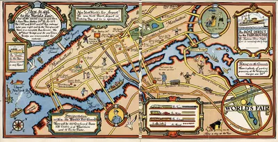 How to Get to the World's Fair. by Tony Sarg, 1939 — digital art print download
