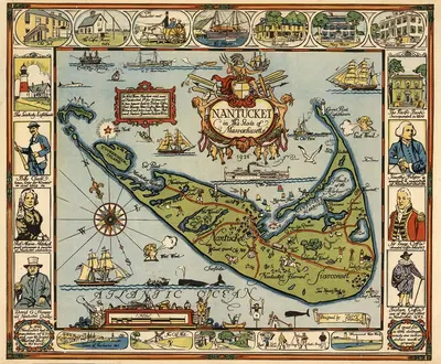 Nantucket in the State of Massachusetts. by Tony Sarg, 1926 — digital art print download