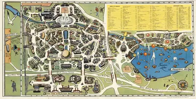 New York 1939 Official World's Fair Pictorial Map. by Tony Sarg, 1939 — digital art print download
