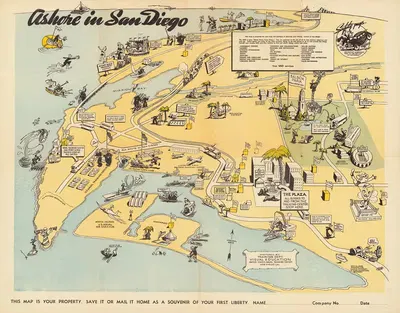 Ashore in San Diego by U.S. Bureau of Naval Personnel, 1942 — digital art print download