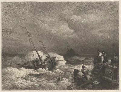 Seaside Landscape by Andreas Achenbach, 1885 — digital art print download
