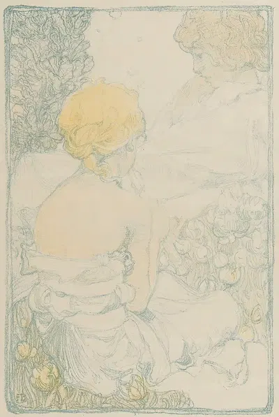 Dans le Jardin by Фрэнк Брангвин, 1899 — digital art print download