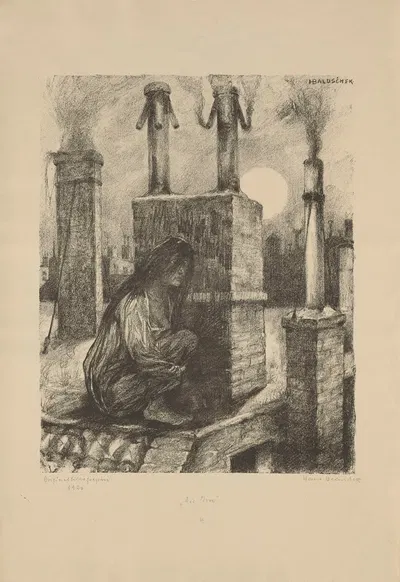 Die Irre by Hans Baluschek, 1920 — digital art print download