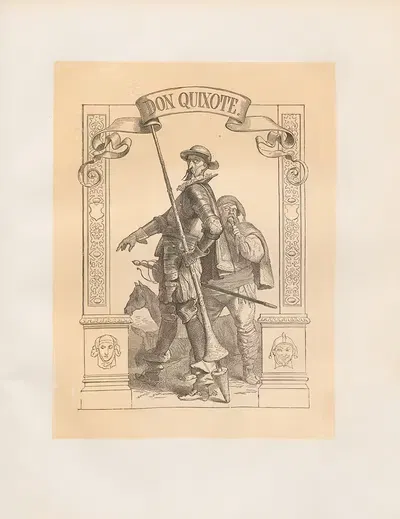 Don Quixote by Adolf Schrödter, 1864 — digital art print download