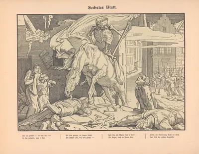 Sechstes Blatt by Alfred Rethel, 1902 — digital art print download