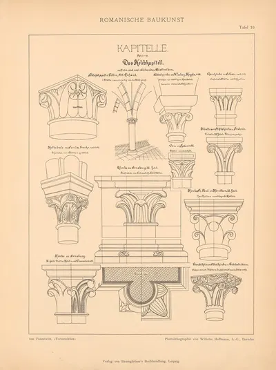 Kapitelle by Artur von Pannewitz, 1898 — digital art print download