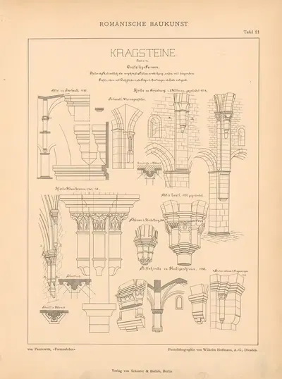 Kragsteine by Artur von Pannewitz, 1898 — digital art print download