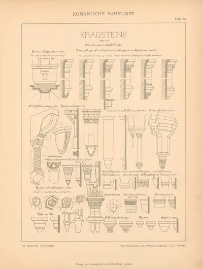 Kragsteine by Artur von Pannewitz, 1898 — digital art print download