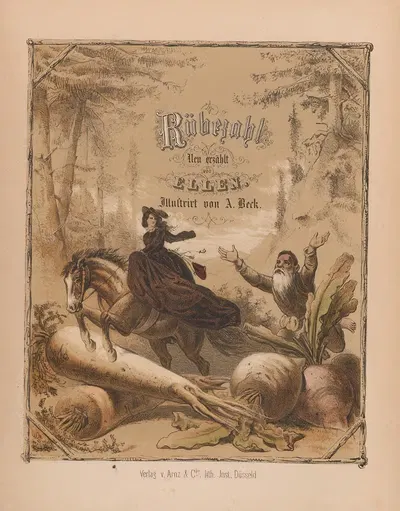 Rübezahl - Title page by August Beck, 1857 — digital art print download