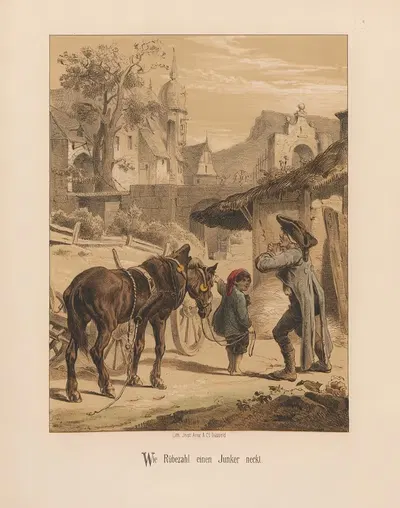 Wie Rübezahl einen Junker neckt by August Beck, 1857 — digital art print download