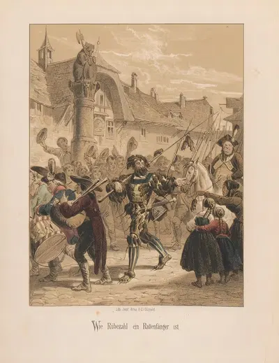 Wie Rübezahl ein Rattenfänger ist by August Beck, 1857 — digital art print download