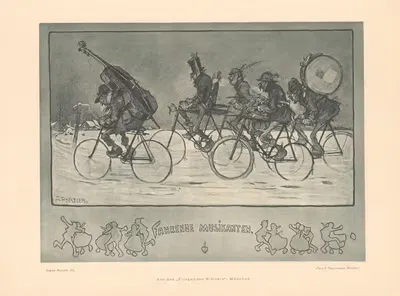 Fahrende Musikanten by August Roeseler, 1906 — digital art print download