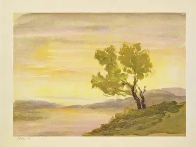 A Golden Sunset by Caroline West Van Helden, 1912 — digital art print download