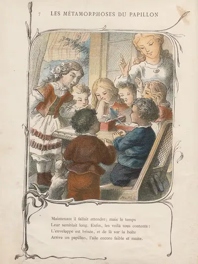 Les métamorphoses du papillon Pl.08 by Charles-Émile Matthis, 1878 — digital art print download