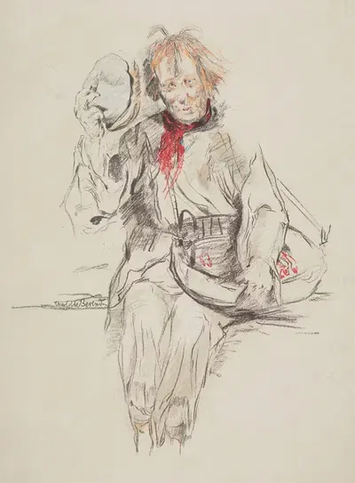 Portrait of a Street Vendor by Charlotte Berend-Corinth, 1916 — digital art print download