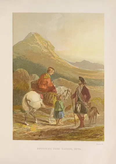 Returning from Market, Skye by George Barnard, 1885 — digital art print download
