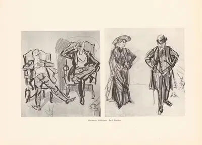 Zwei Studien by Герман Шлиттген, 1906 — digital art print download