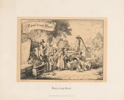 Kunst bringt Gunst(L. Richter) by Hugo Bürkner — digital art print download