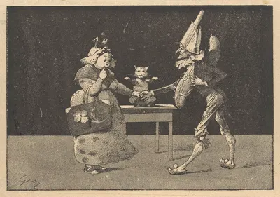 Cat Blessing the Bride and the Groom by Jean Geoffroy, 1890 - 1900 — digital art print download