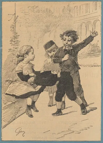 Children's Spanking Game by Jean Geoffroy, 1890 - 1900 — digital art print download