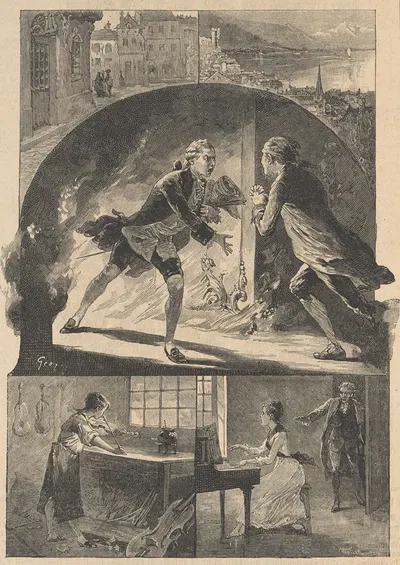 Illustration with a Scene of a Fire by Jean Geoffroy, 1800 - 1900 — digital art print download
