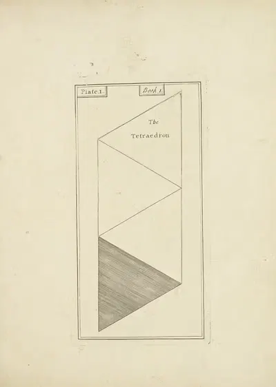 Tetraedron by John Lodge Cowley, 1765 — digital art print download