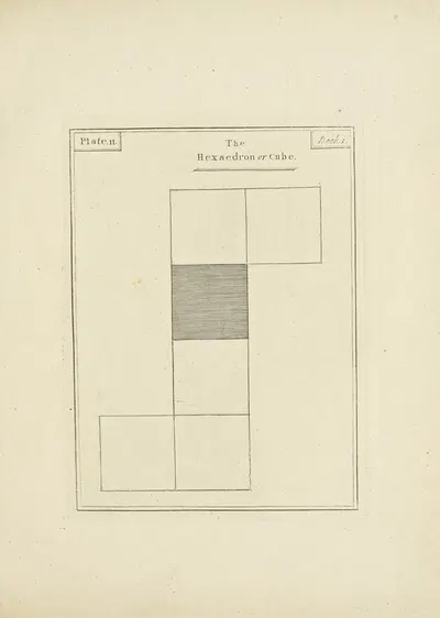 Hexaedron or Cube by John Lodge Cowley, 1765 — digital art print download