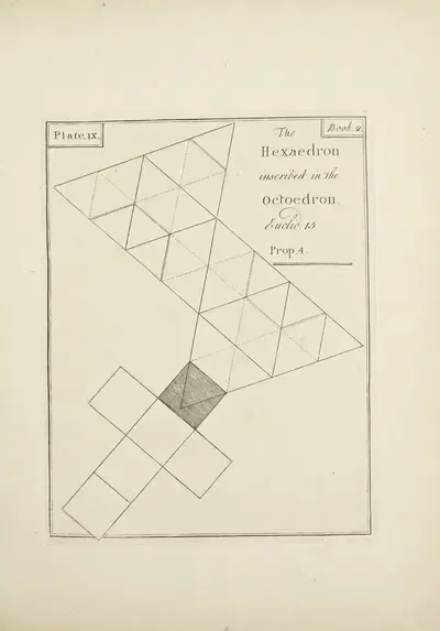 The Hexaedron inscribed in the Octoedron by John Lodge Cowley, 1765 — digital art print download