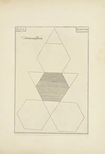 Tetraexaedron by John Lodge Cowley, 1765 — digital art print download