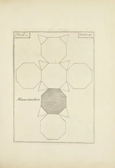Hexaoctaedron by John Lodge Cowley, 1765 — digital art print download
