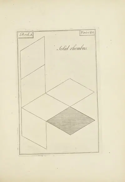Solid Rhombus by John Lodge Cowley, 1765 — digital art print download