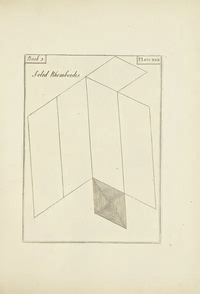 Solid Rhomboides by John Lodge Cowley, 1765 — digital art print download