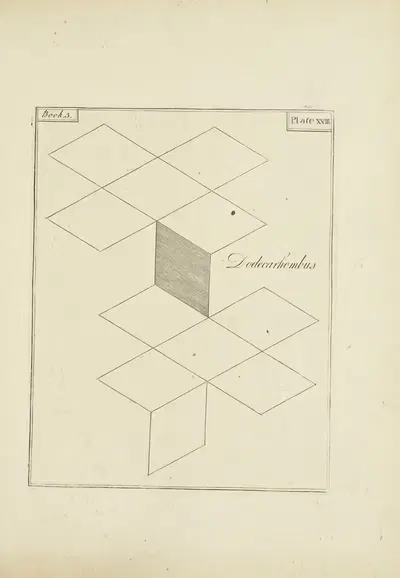 Dodecarhombus by John Lodge Cowley, 1765 — digital art print download