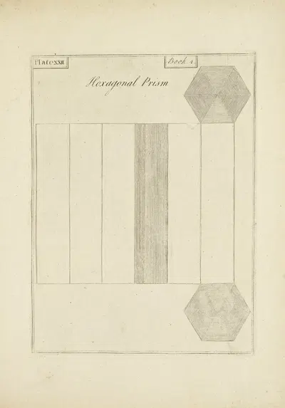 Hoxagonal Prism by John Lodge Cowley, 1765 — digital art print download