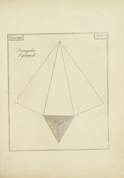 Triangular Pyramid by John Lodge Cowley, 1765 — digital art print download