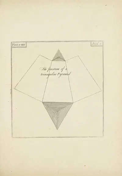 The Frustum of a Triangular Pyramid by John Lodge Cowley, 1765 — digital art print download