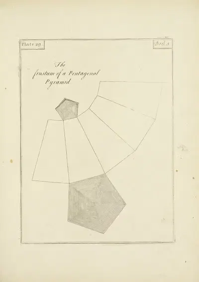 The Frustum of a Pentagonal Pyramid by John Lodge Cowley, 1765 — digital art print download