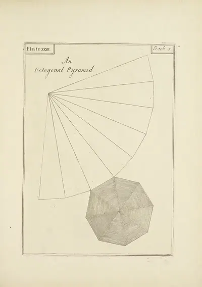 An Octogonal Pyramid by John Lodge Cowley, 1765 — digital art print download