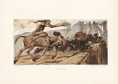 Die Panik by Julius Diez, 1906 — digital art print download