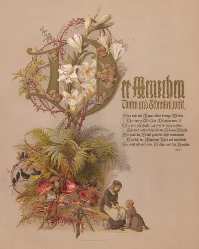 Der Menschen Thaten und Gedanken by Lith. Breidenbach & Co., 1880 — digital art print download