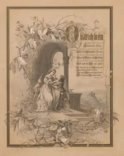 O hätt ich so ein Stimmlein frisch by Lith. Breidenbach & Co., 1880 — digital art print download