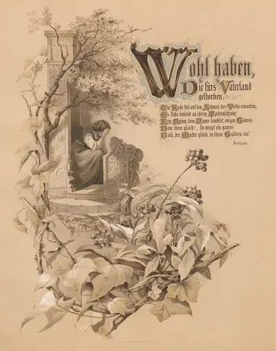 Wohl haben, die für's Vaterland gestorben by Lith. Breidenbach & Co., 1880 — digital art print download